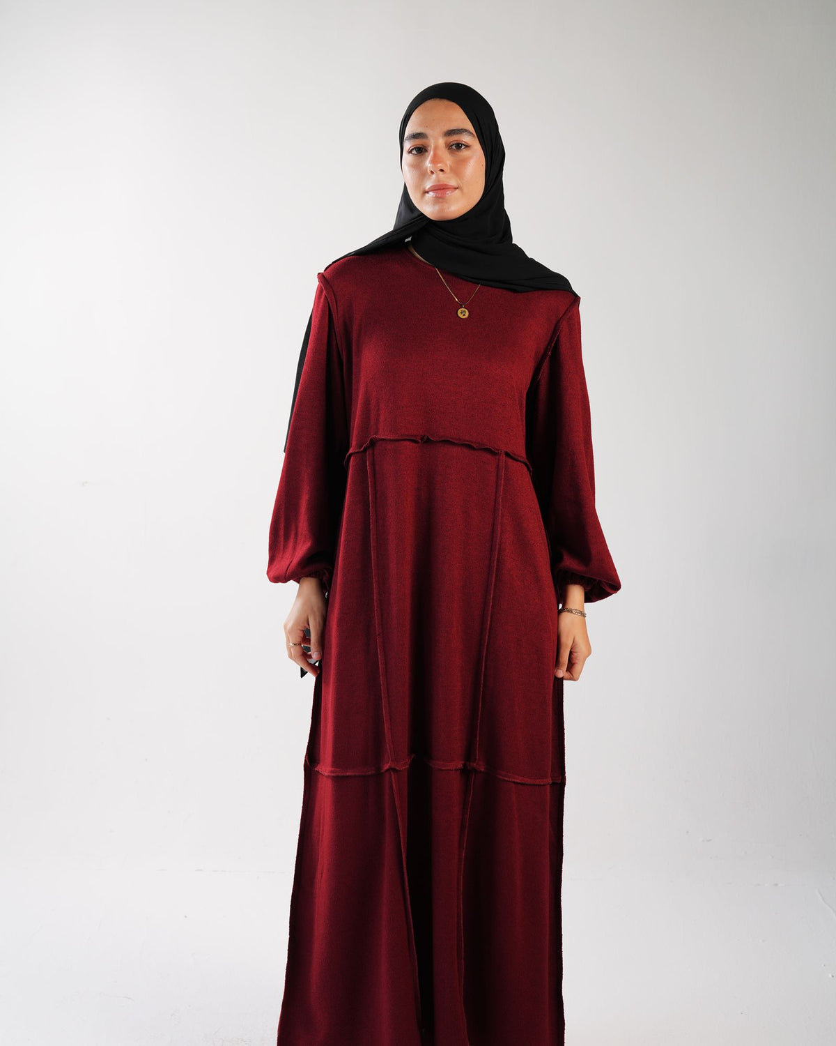 Elara knit Burgundy Dress Fwc703