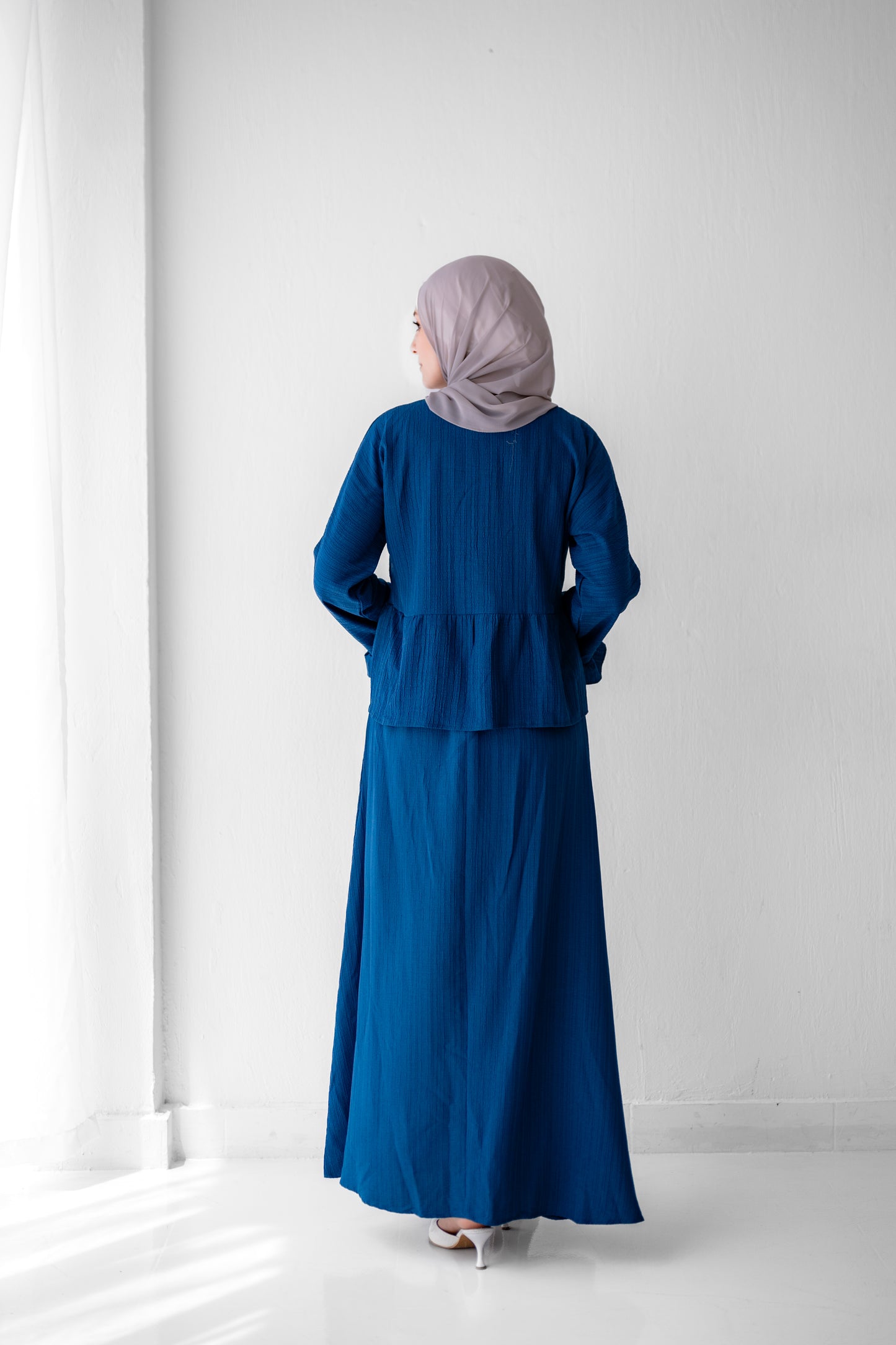 Soft Crinkle Basic Skirt Code 119 Royal Blue
