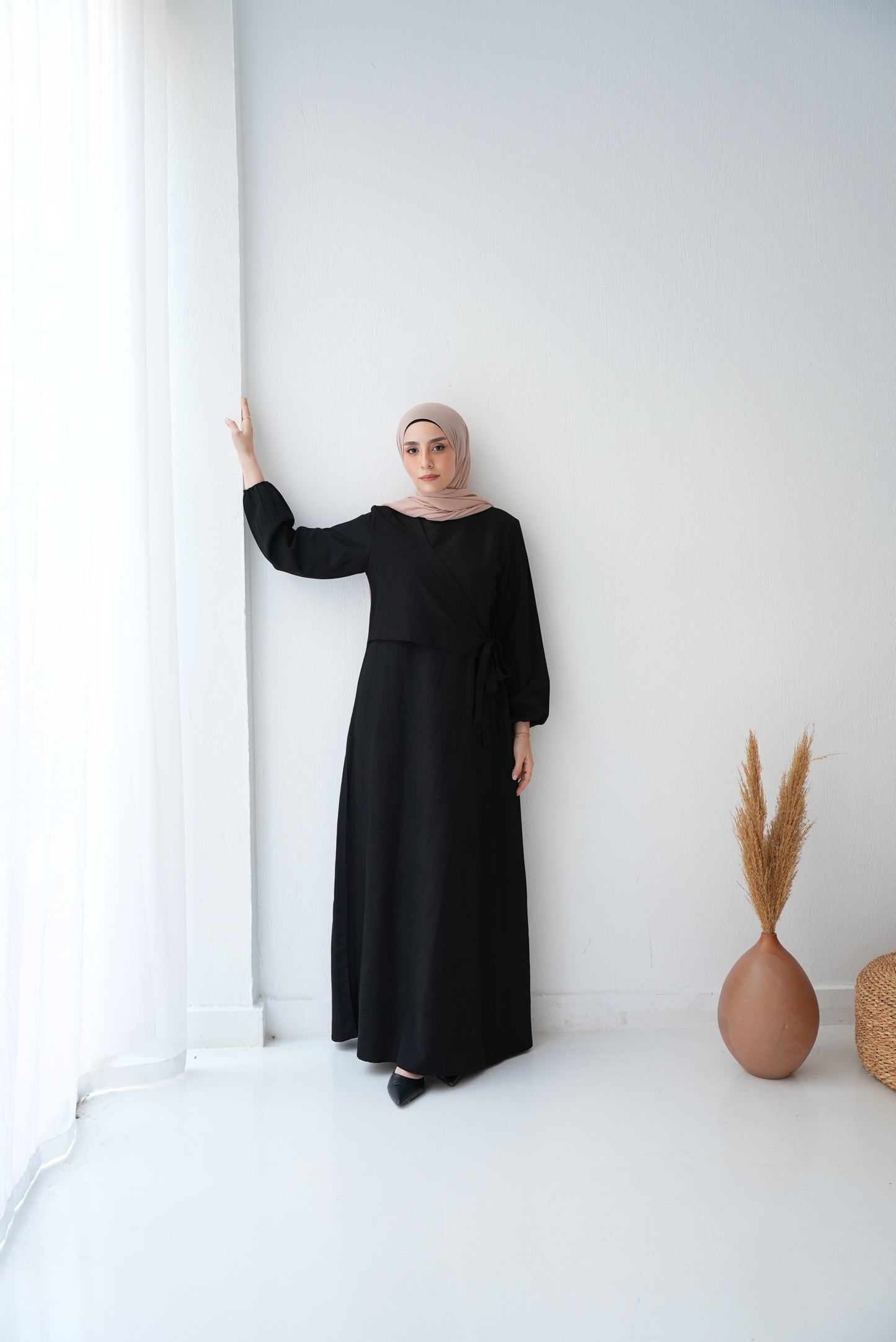 Soft Suede Wrap Dress Code fw400 Black