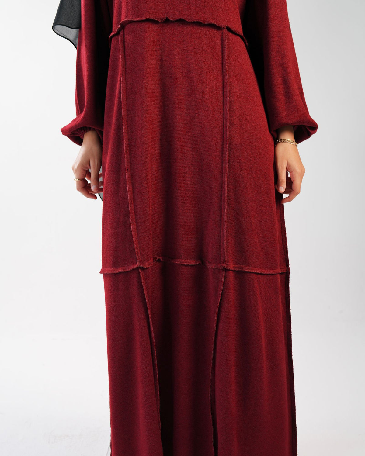 Elara knit Burgundy Dress Fwc703