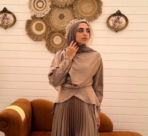 Café Satin Blouse C308