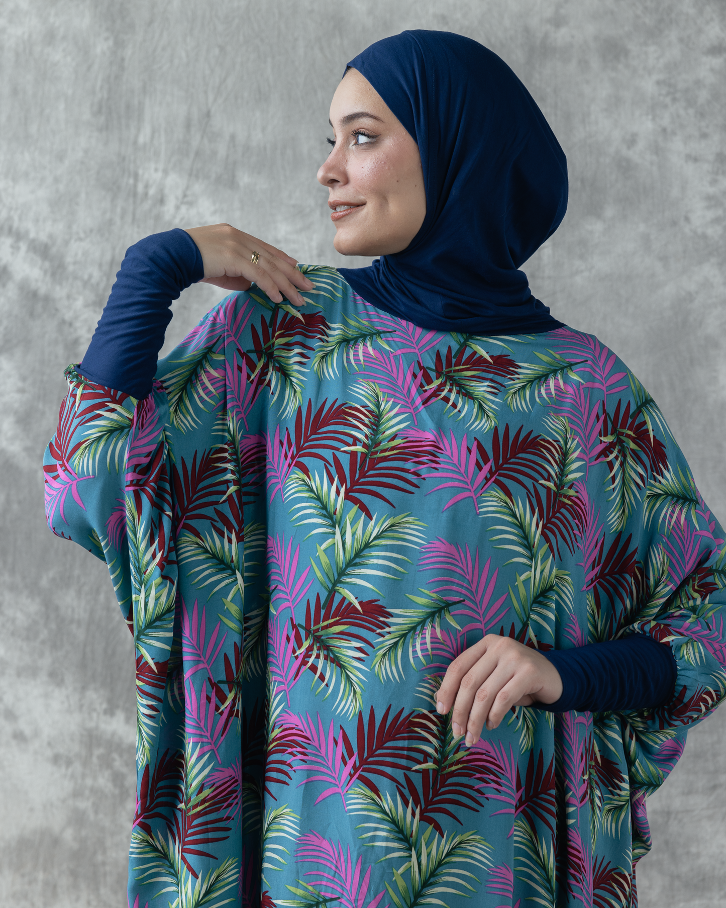 Cotton viscose prayer wear Code 333 Navy Rose