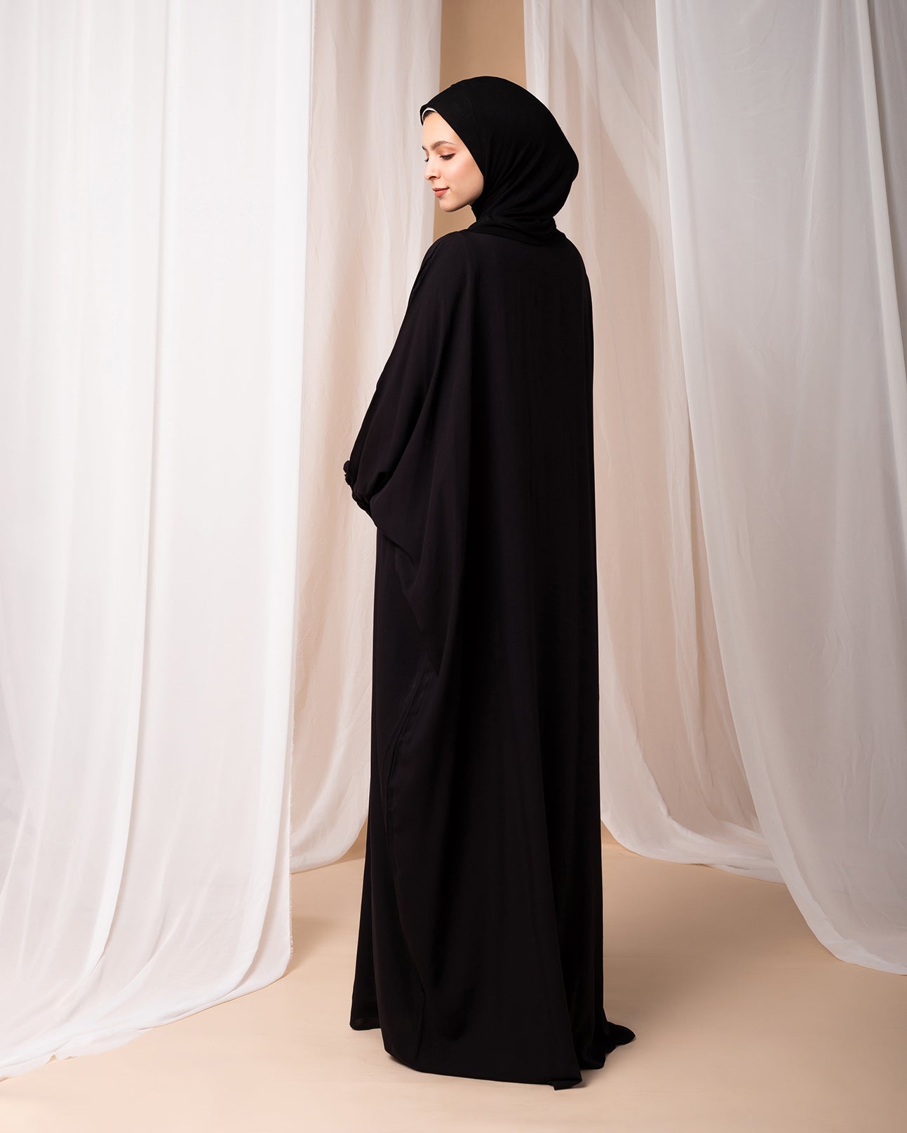 Cotton Viscose Pearl Prayer Wear Black code 333