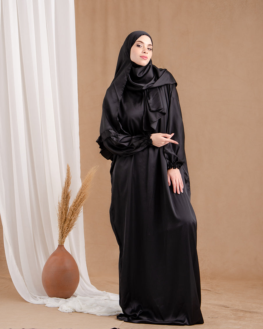 Satin Prayer Wear Black